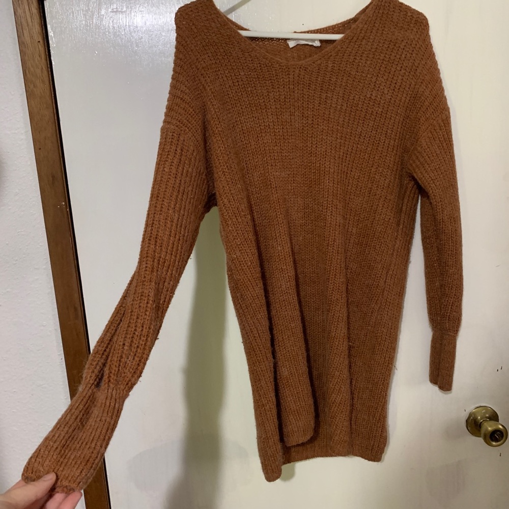 Orange sweater long sleeve